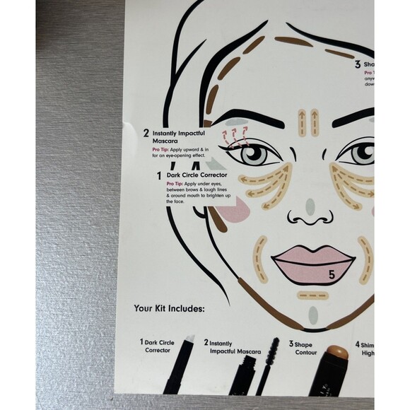 MALLY Gorgois SET OF 5 Mascara Dark Circle Corrector Brow Pencil & 2 Eyeshadows - Picture 10 of 11